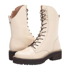 Sam Edelman Womens Lenley Leather Embellished Combat Boots | Brand New!